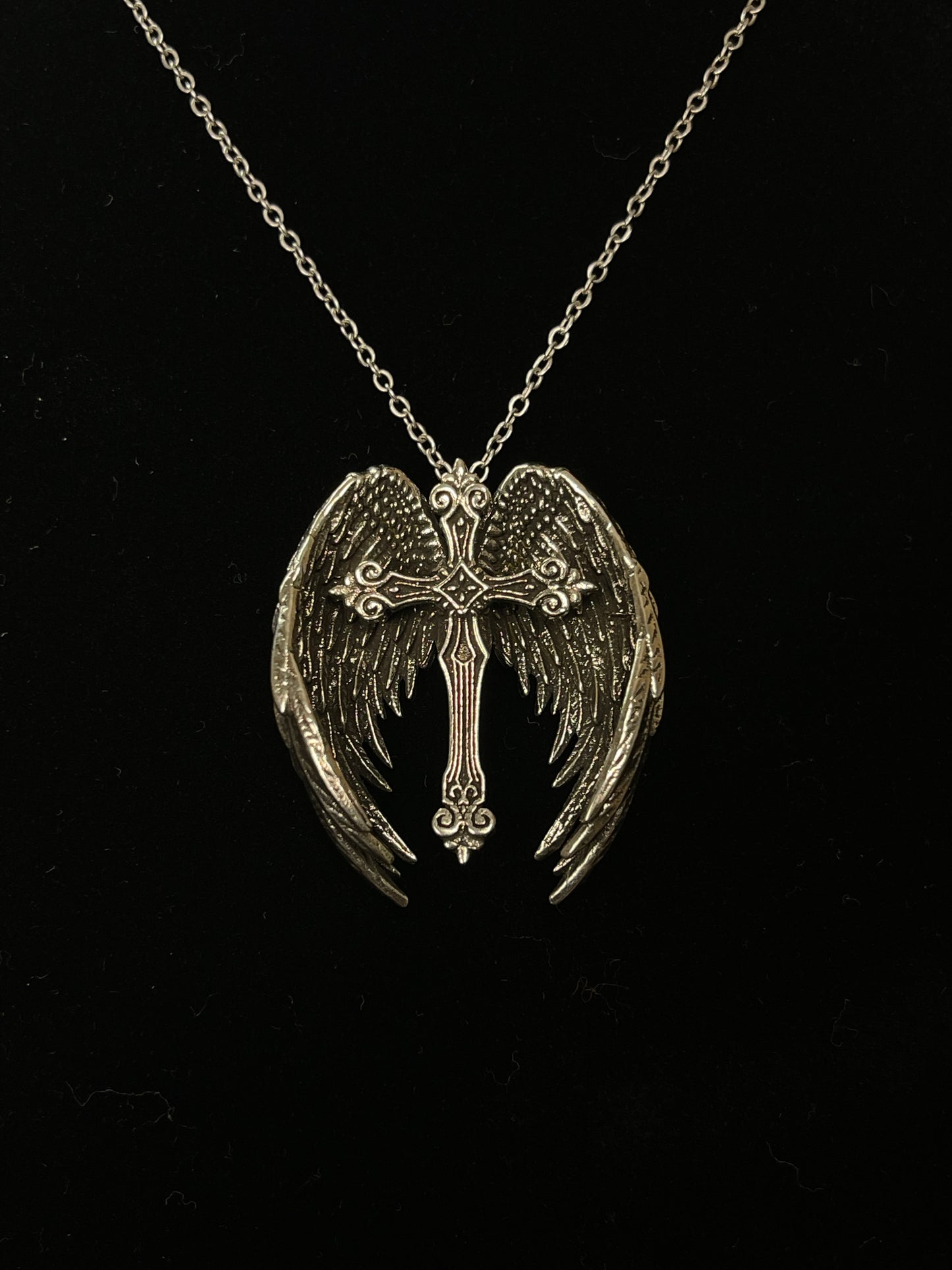 Nyxoria Heaven Saint™ Angel Cross Necklace